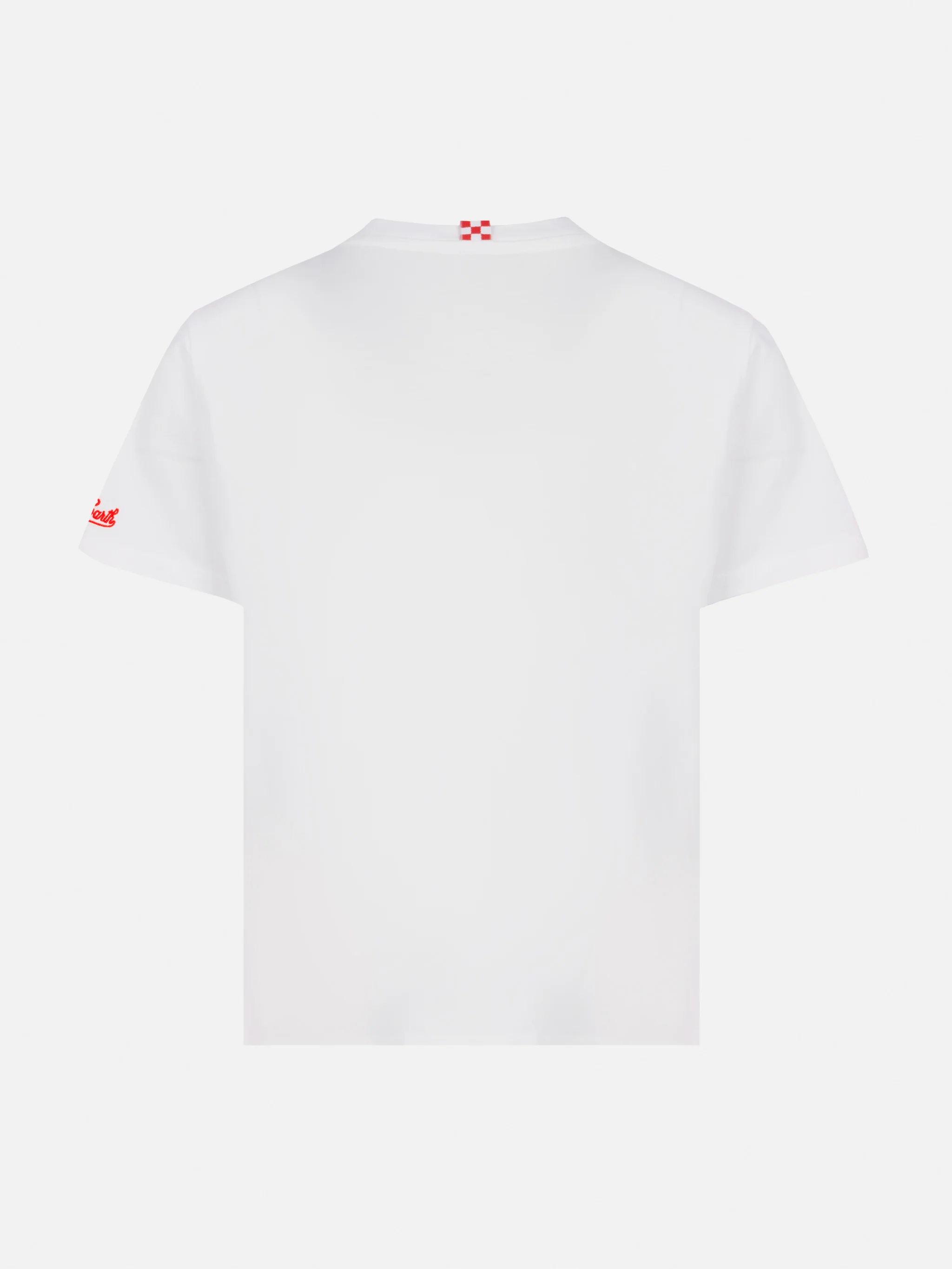 Portofino Jr katoenen jersey T-shirt met borduurwerk. Het kost me veel moeite.