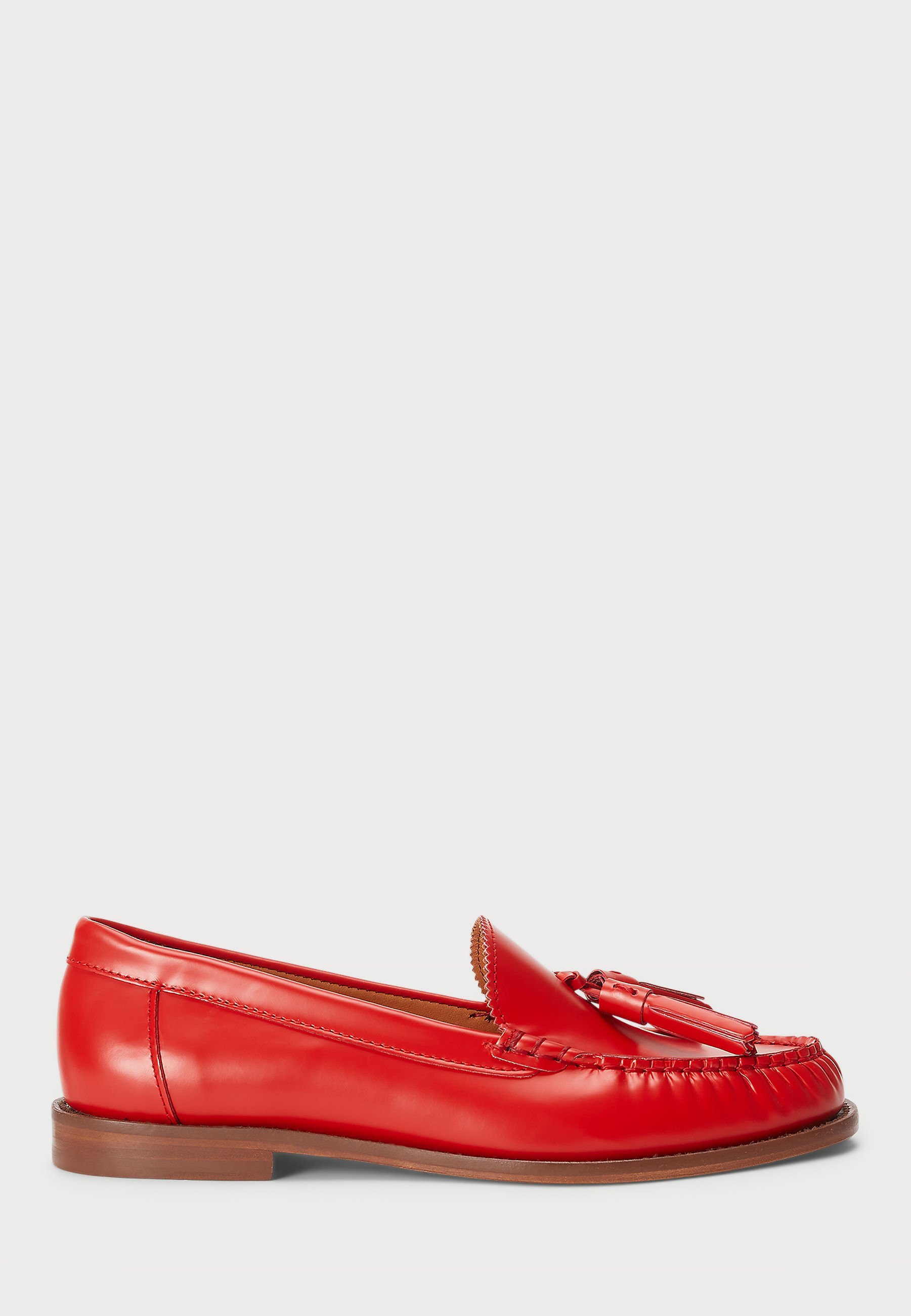 Polo Ralph Lauren leren loafers met kwastjes - instappers - rood