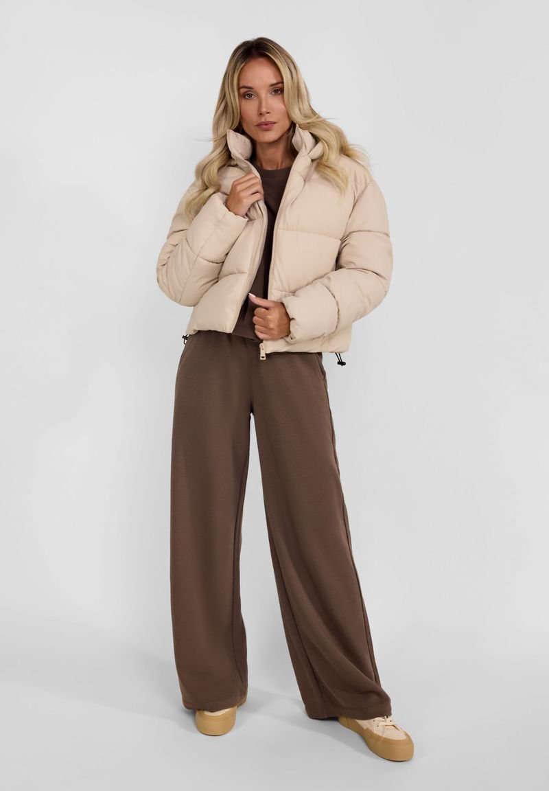 RESPECT SHORT MATELASSÉE AVEC POCHES ZIPPÉES - Veste d'hiver - pierre