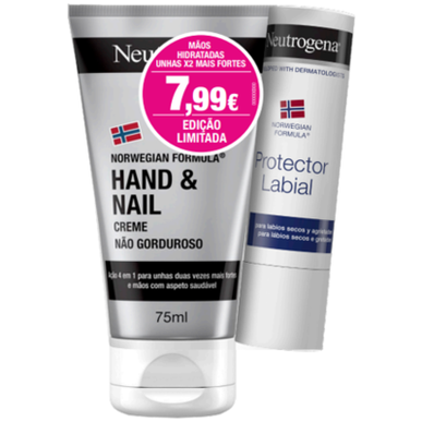 Neutrogena käsi- ja kynsivoidelahjasetti, huulipunatarjous, 75 ml, 4,9 g