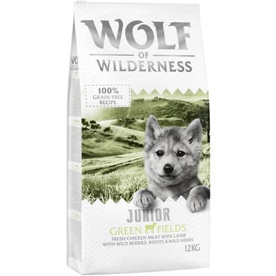 Ξηρά τροφή για σκύλους Wolf of Wilderness 12kg + 200g αποξηραμένα αυτιά κουνελιού δωρεάν!*