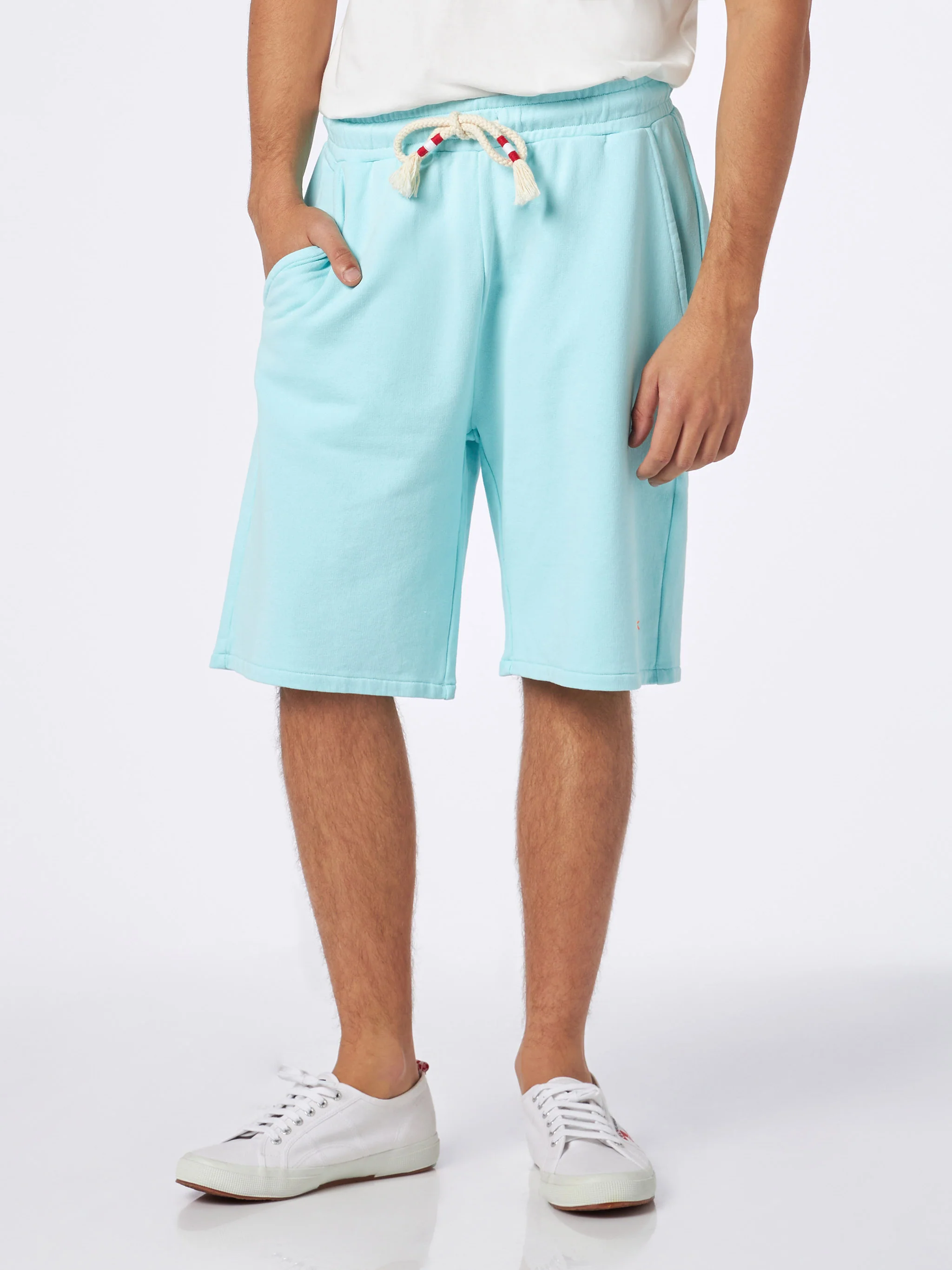 Heren Bermudashorts van aquagroen katoen
