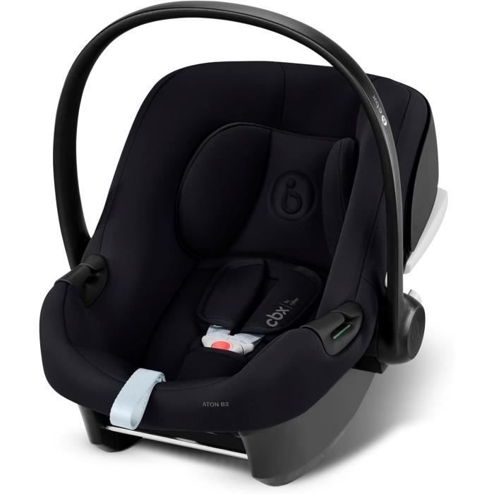 Silla de coche Aton B2 i-Size CBX de Cybex - De 45 a 87 cm - Desde el nacimiento hasta los 13 kg - Hasta los 2 años - Base One incluida - Negro volcánico