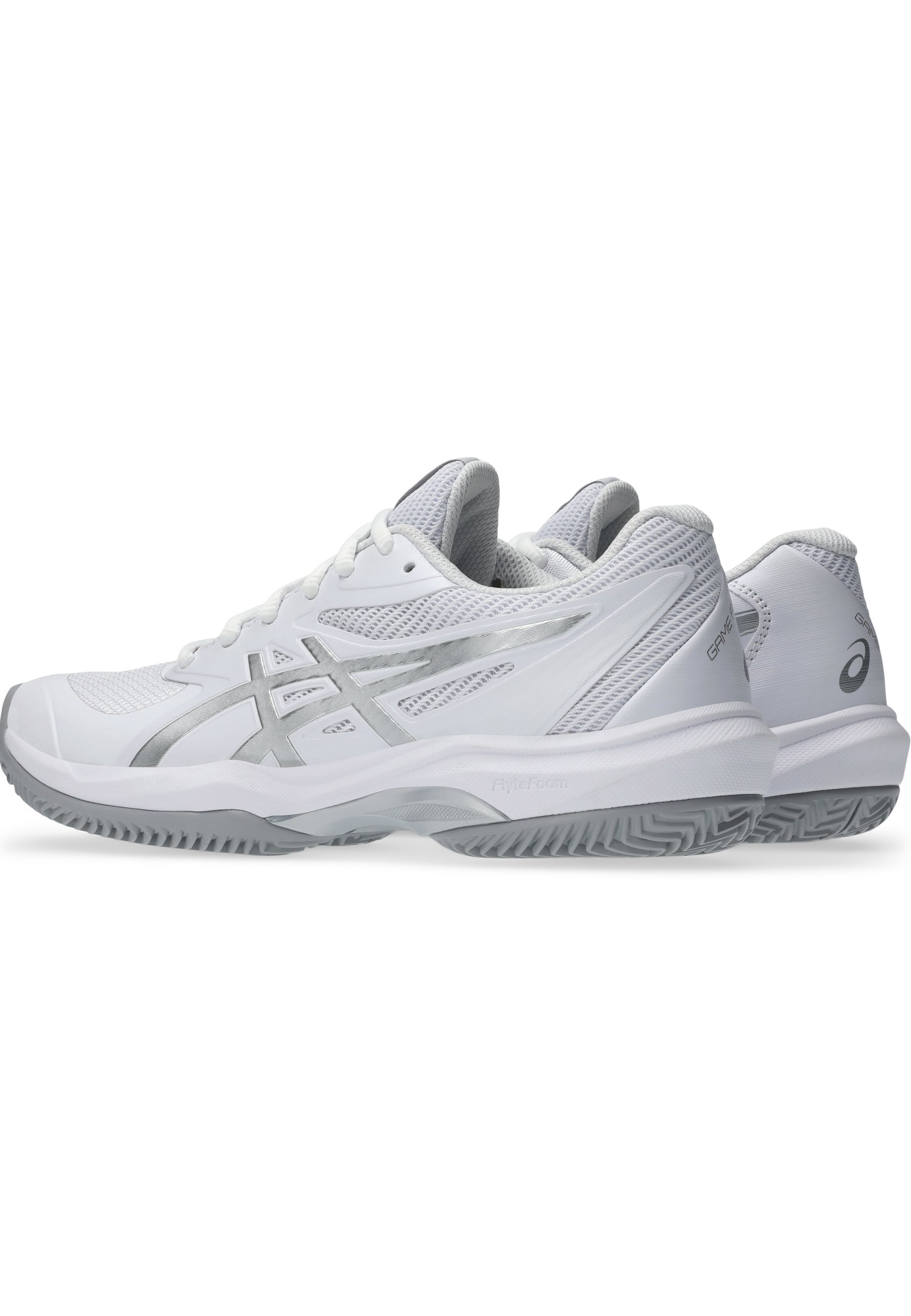 ASICS GAME FF CLAY - Tennisschuhe für Sandplätze - Weiß/Reinsilber
