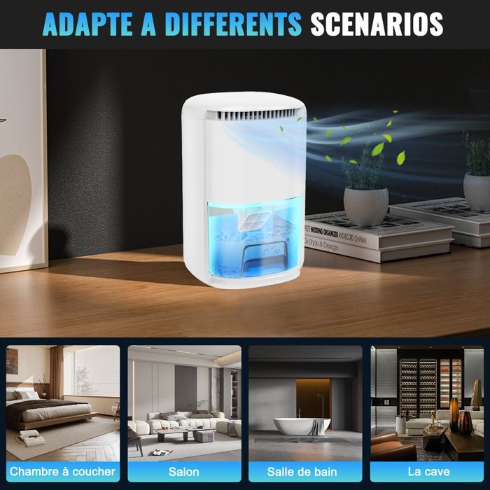 Brillsten Dehumidifier 1L - 1000 ml/day, 7 LED colours, Sleep Mode 30 dB, up to 28 m²