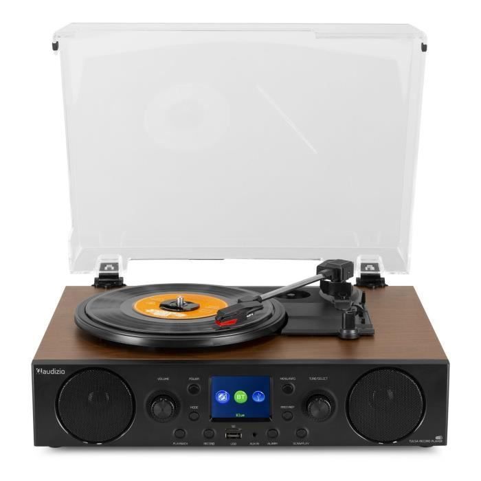 Turntable - AUDIZIO - Tulsa - Bluetooth 5.0 - FM/DAB+ Radio - Digital Recorder