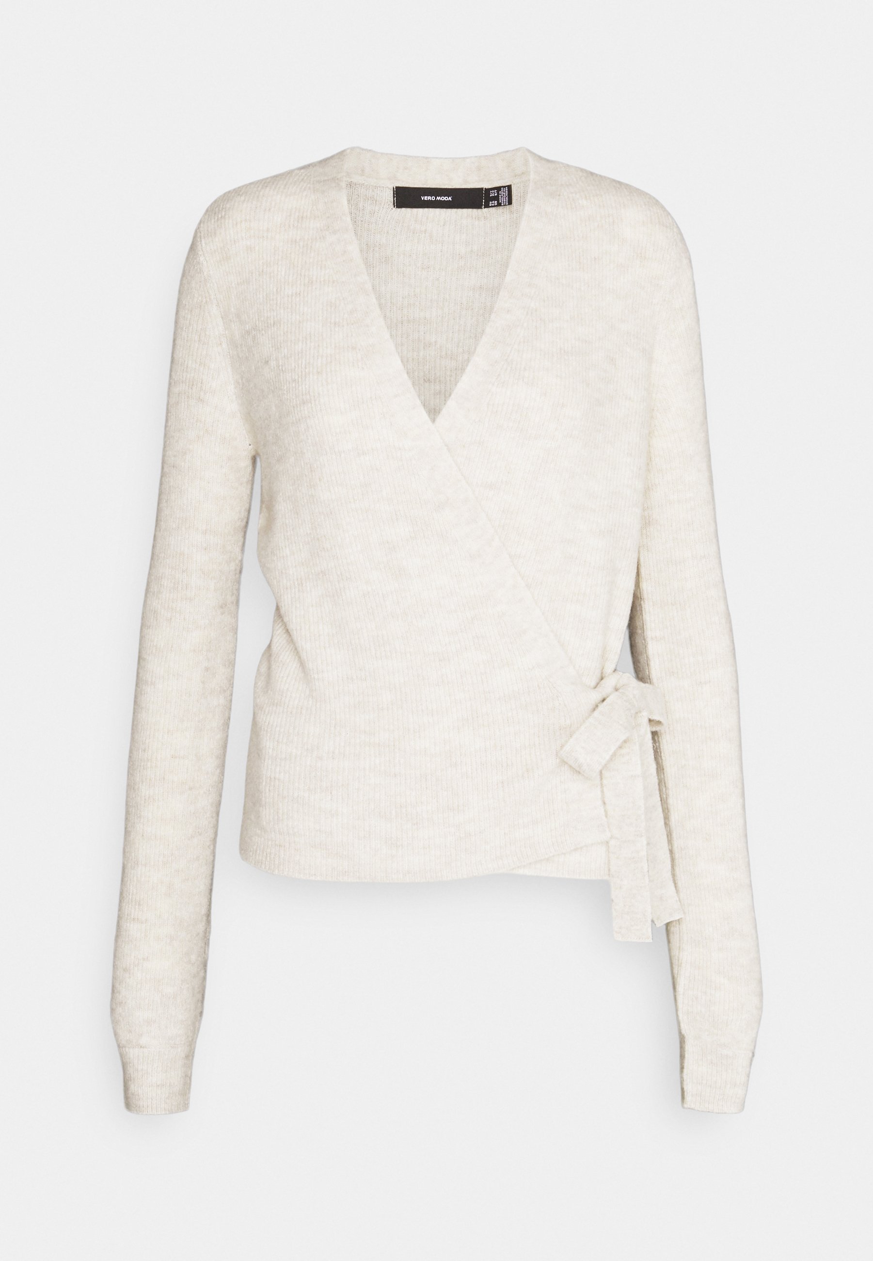 Vero Moda Tall VMRUBELLEFILE WRAP CARDIGAN - Cardigan - berkenmelange