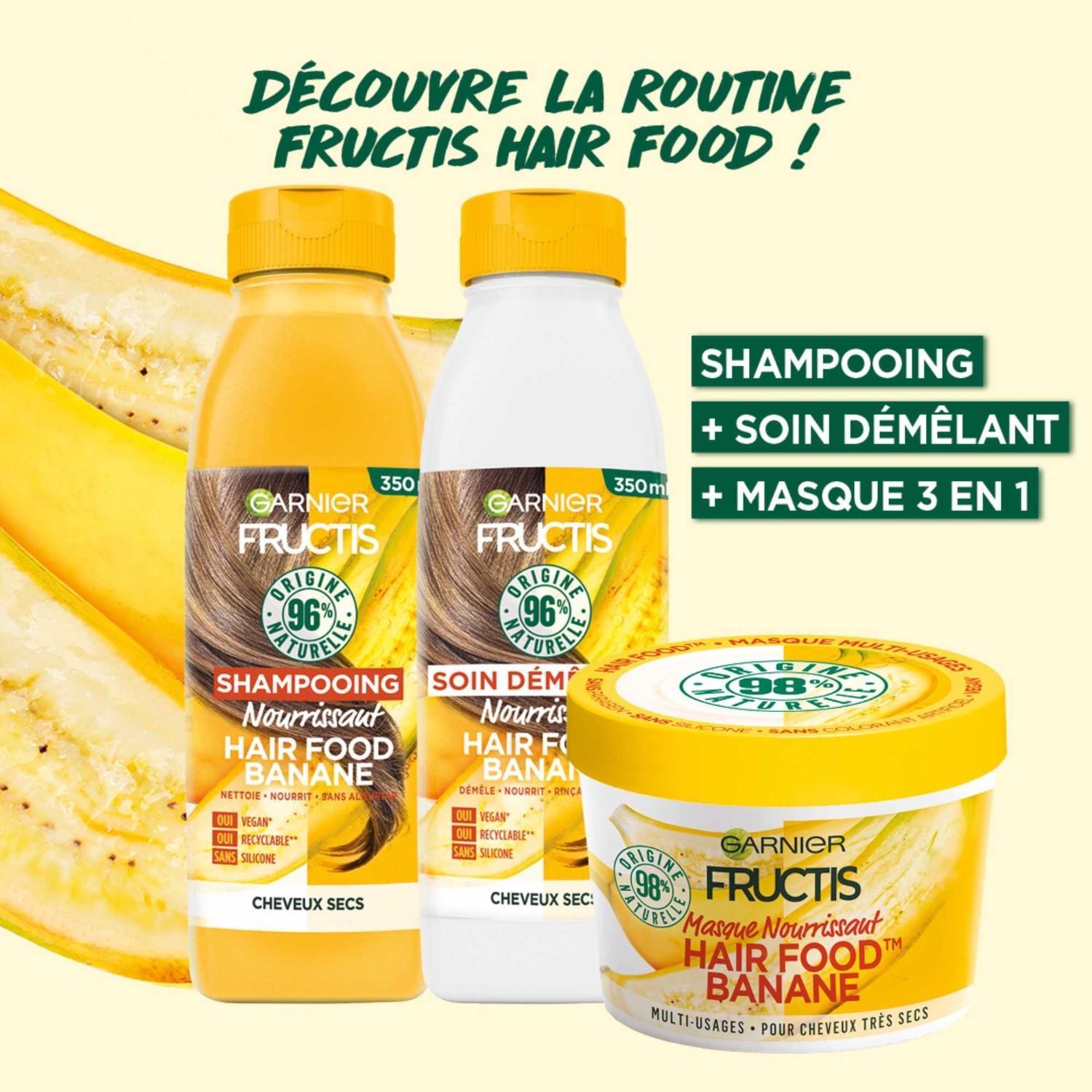 Garnier Shampooing vegan nourrissant à la banane