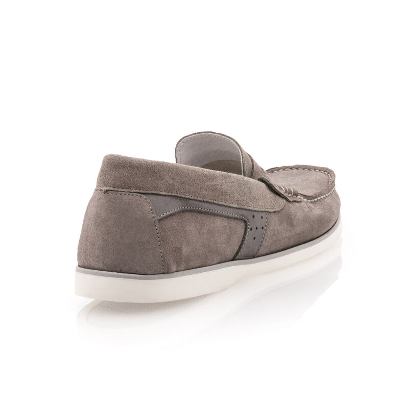 Mocasines/zapatos náuticos grises para hombre