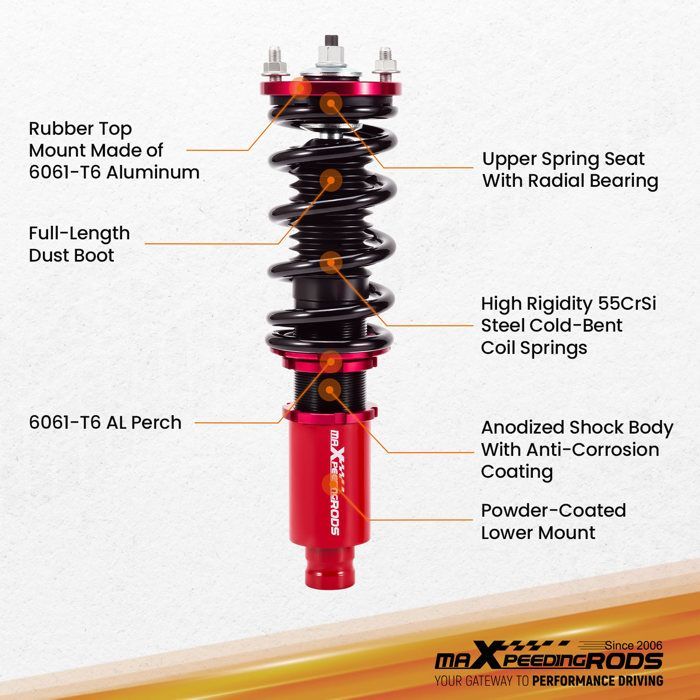 Kit de amortecedores com suspensão coilover para Honda Civic EJ EK EM CR-X ED EE EF 1988-2000