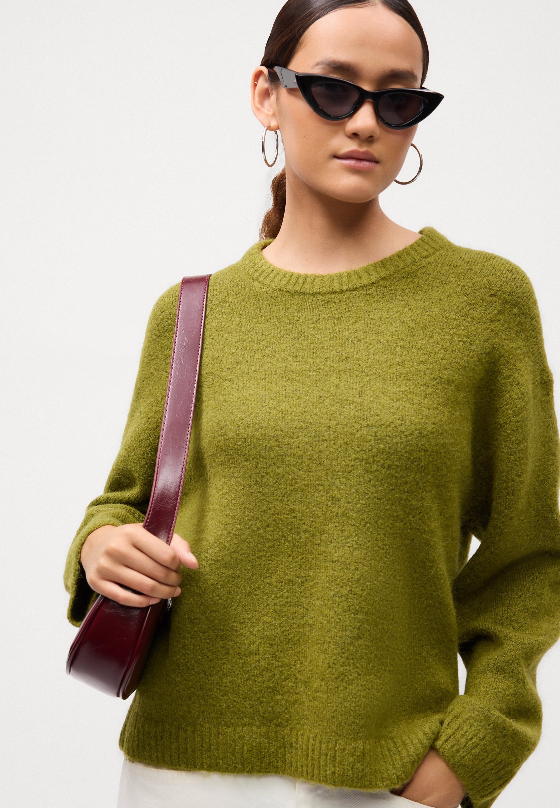 Gina Tricot CREW NECK SWEATER - Jumper - happy green