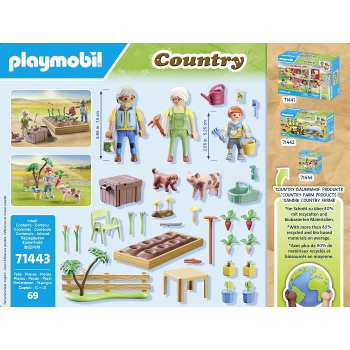 PLAYMOBIL 71443 Grands-parents et potager - Country -  Dès 4 ans
