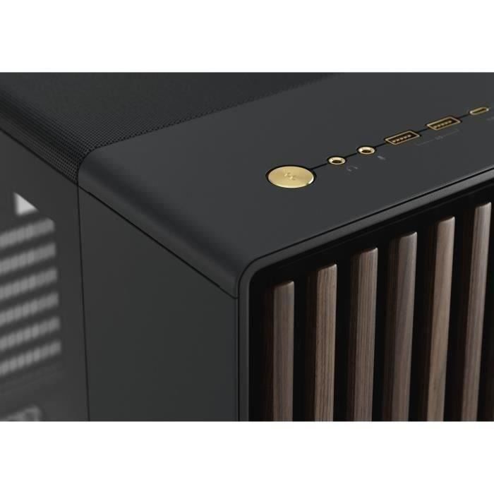 PC-Gehäuse – FRACTAL DESIGN – North XL Charcoal Black TG Dark – FD-C-NOR1X-02 – E-ATX – Elegantes Design aus Holz und Aluminium