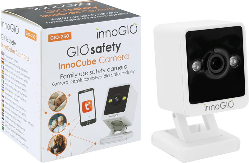 Câmera residencial inteligente Wi-Fi innoGIO GIOsafety InnoCube GIO-250