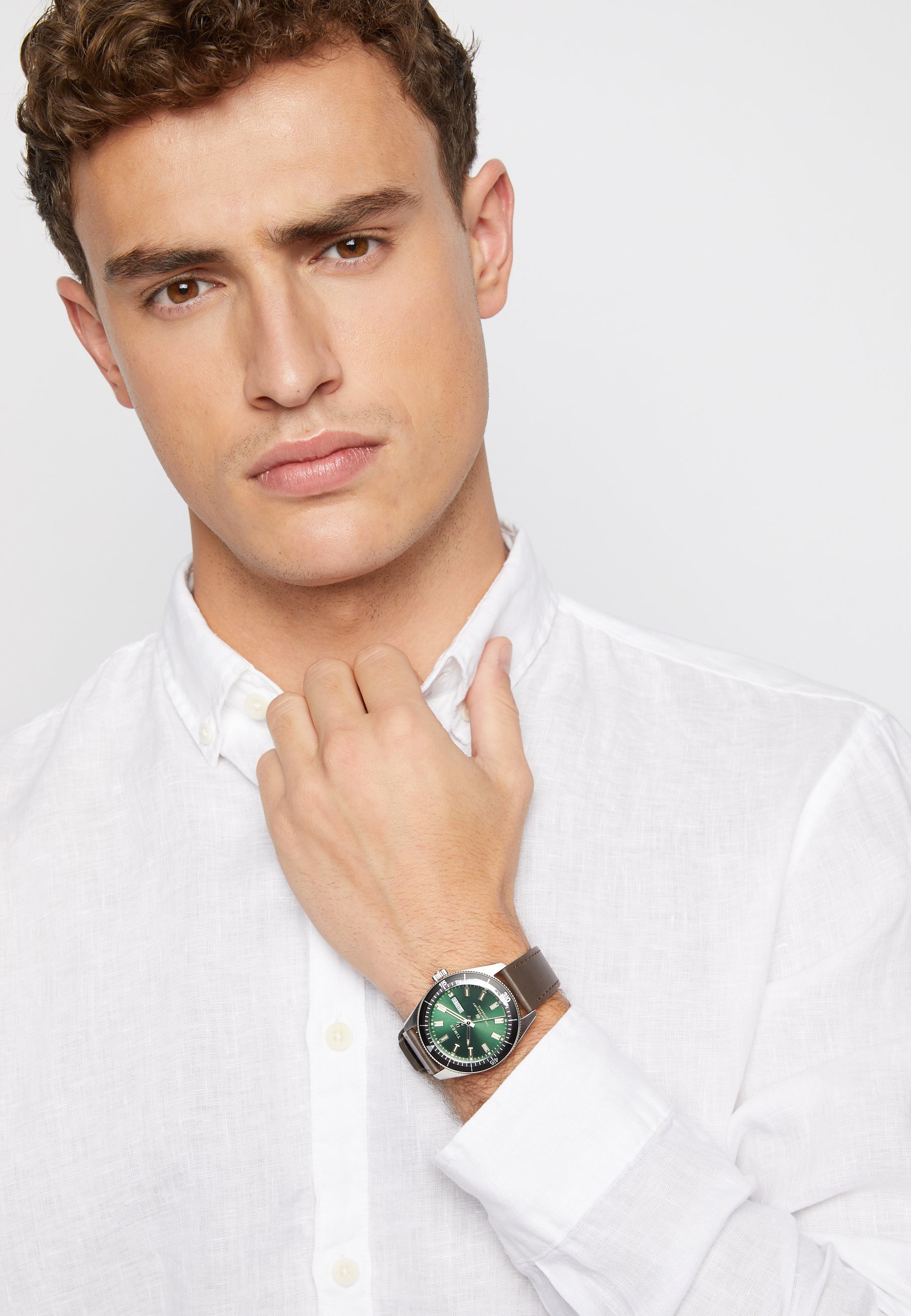Montre Timex WATERBURY DIVE AUTOMATIC - verte/marron