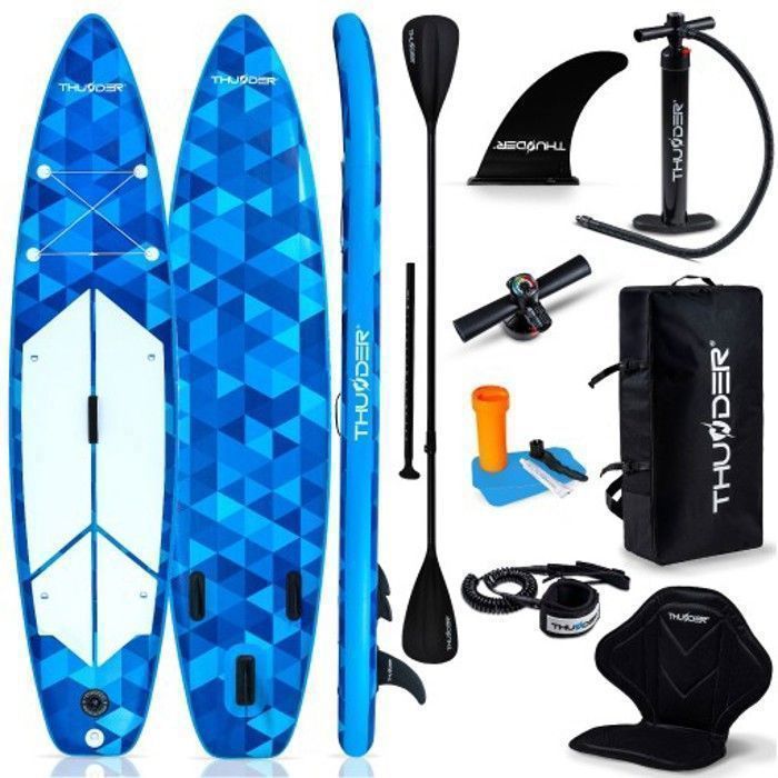 Tavola da paddle THUNDER® NION 320 cm | Gonfiabile | Antiscivolo | Zaino | Accessori completi | Kit di riparazione