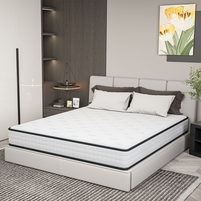 Matras van 90x190 cm, traagschuim, 22 cm dik, perfecte ondersteuning met hoge elasticiteit en ultra-ademend.
