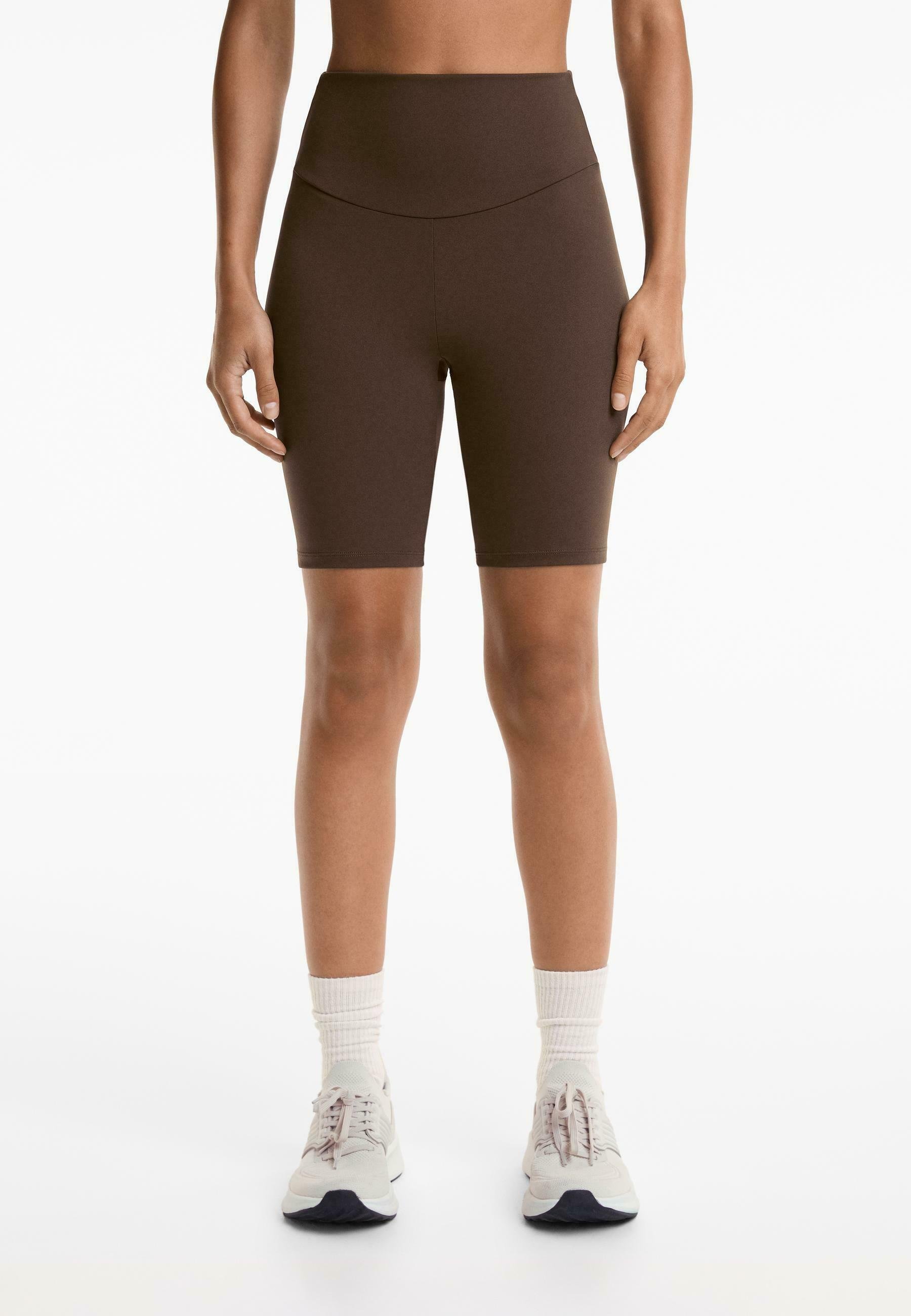 OYSHO COMFORTLUX HIGH-RISE 20cm BIKER - Sykkelshorts - brun