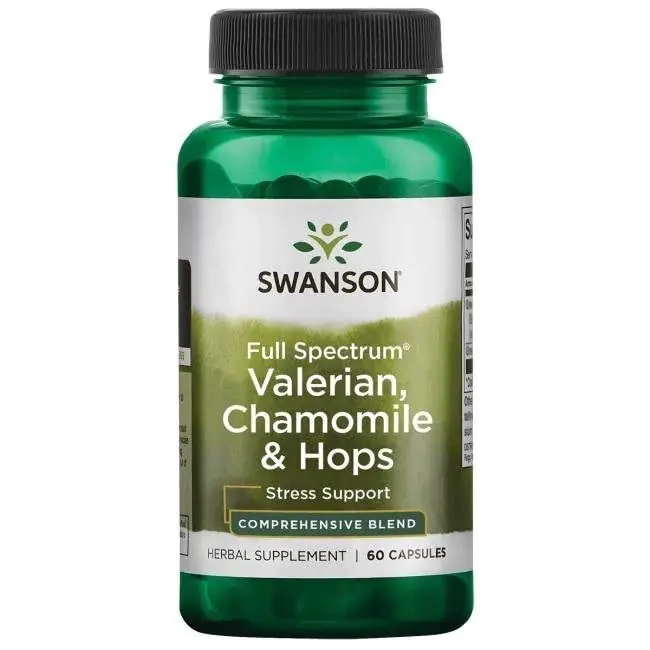 Swanson Full Spectrum Waleriana Rumianek i Chmiel Kapsułki