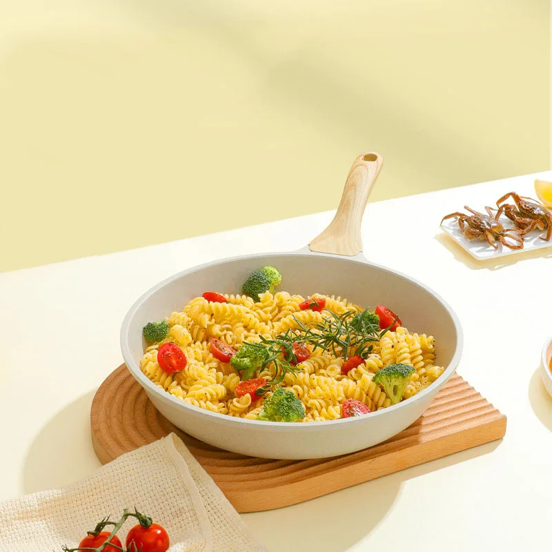 Poêle à frire durable, wok, casserole antiadhésive en céramique, compatible induction et gaz, ustensiles de cuisine universels, poêle à steak, casserole antiadhésive