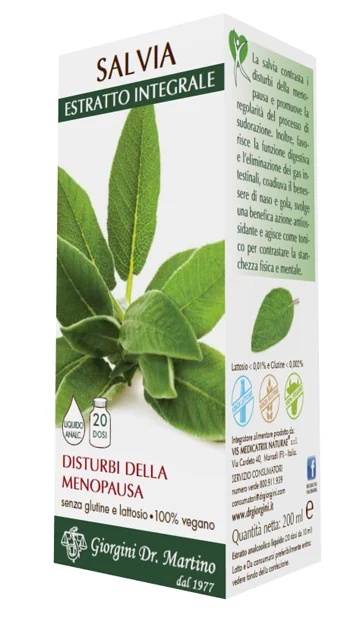 DR. GIORGINI Dr. Giorgini Sage vesels dabīgs uztura bagātinātājs 200 ml