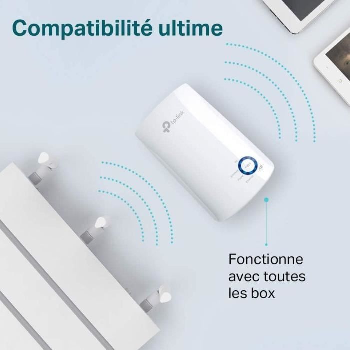 Ripetitore WiFi - TP-LINK - Amplificatore WiFi N300 - Estensore WiFi, Booster WiFi - 1 Porta Ethernet - TL-WA850RE