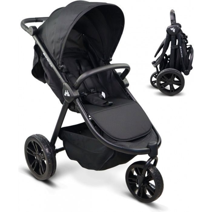 Cochecito de 3 ruedas Mobiclinic, 22 kg, todoterreno, bolsillo trasero, estilo deportivo, plegado con una sola mano, cesta XXL, Agnes