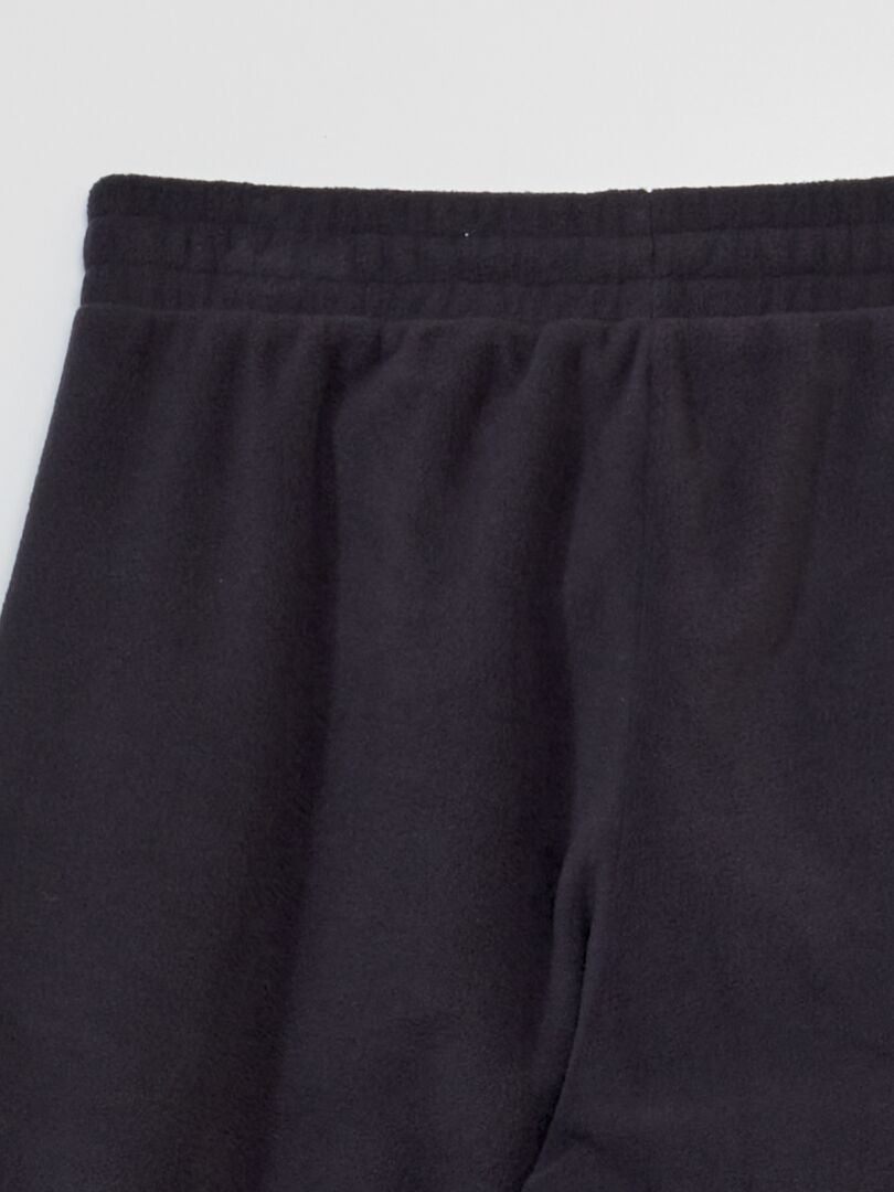 Pantalones de pijama de felpa - NEGRO