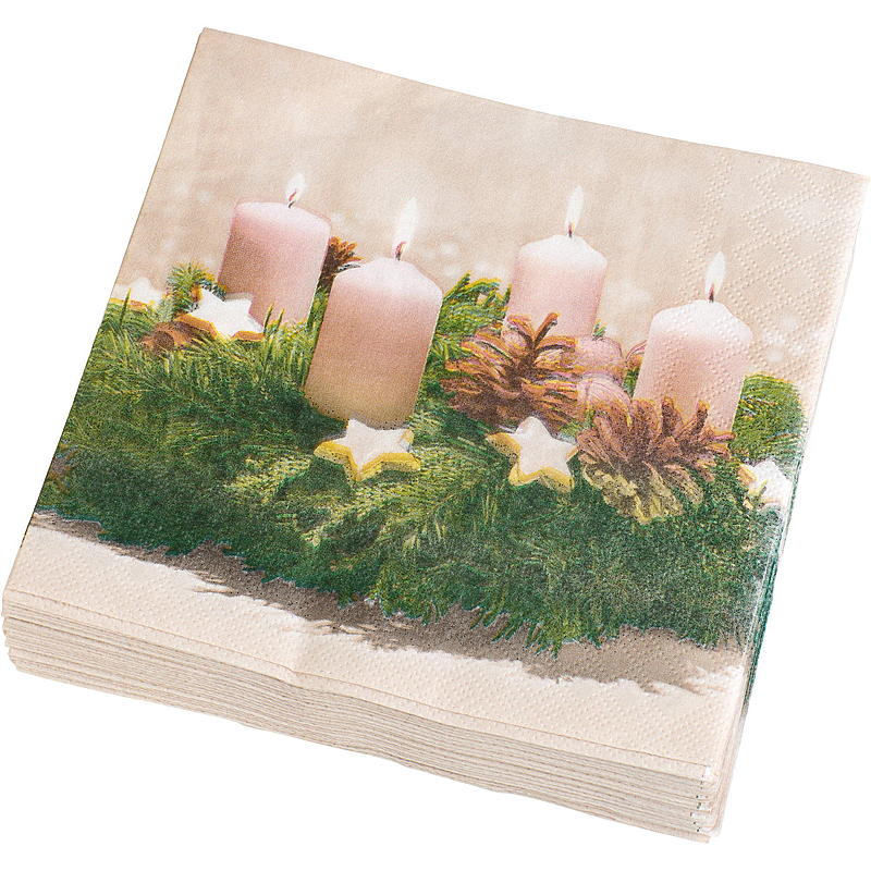 Vie Eco Servetten, 20 stuks, 33x33 cm, Advent