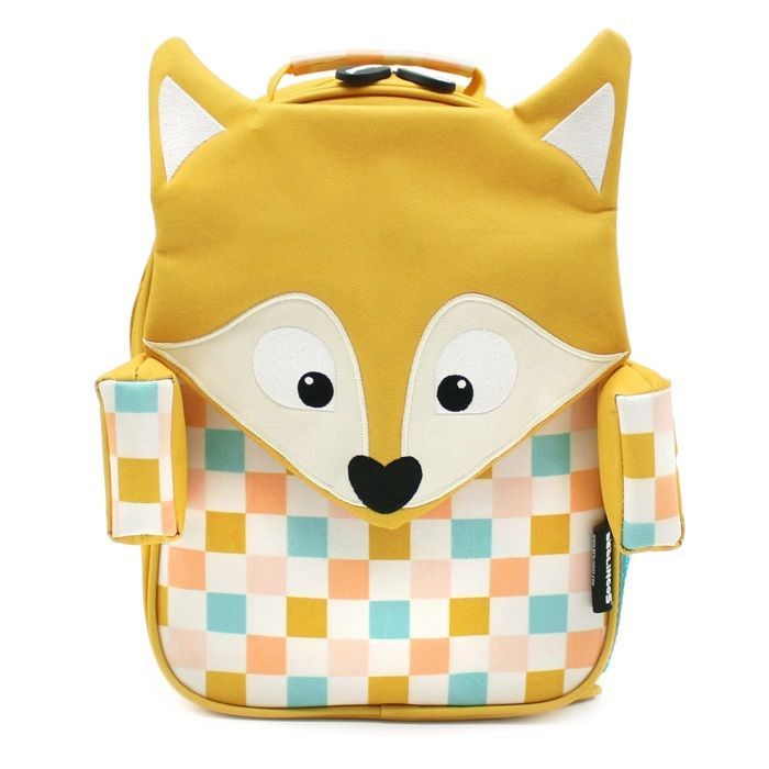 Kinderrucksack – Les Déglingos – Cyranos der Fuchs – 32 cm – Recyceltes Polyester – Gelb