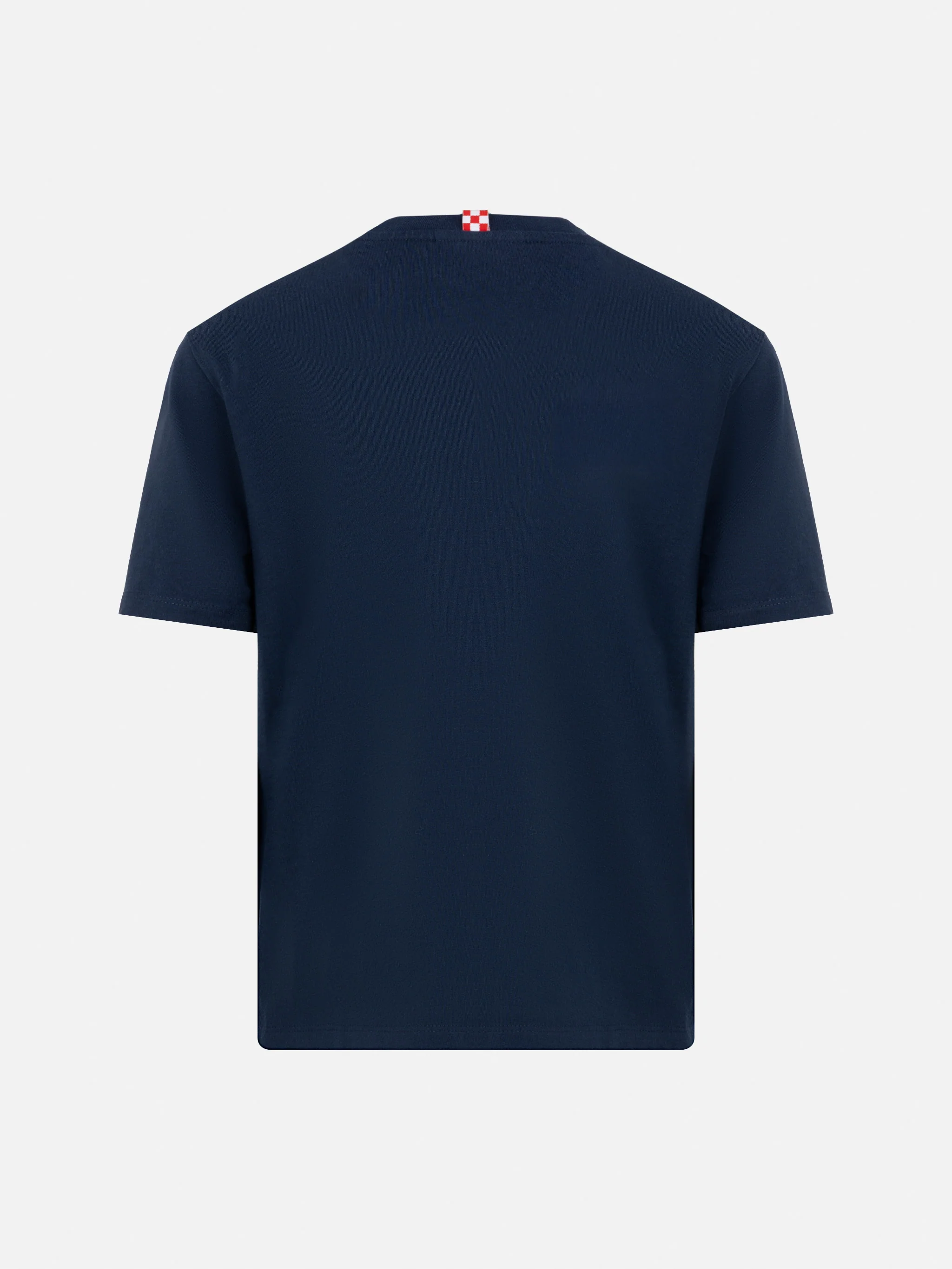 Dover T-shirt van marineblauwe katoenen jersey met St. Barth-borduurwerk.