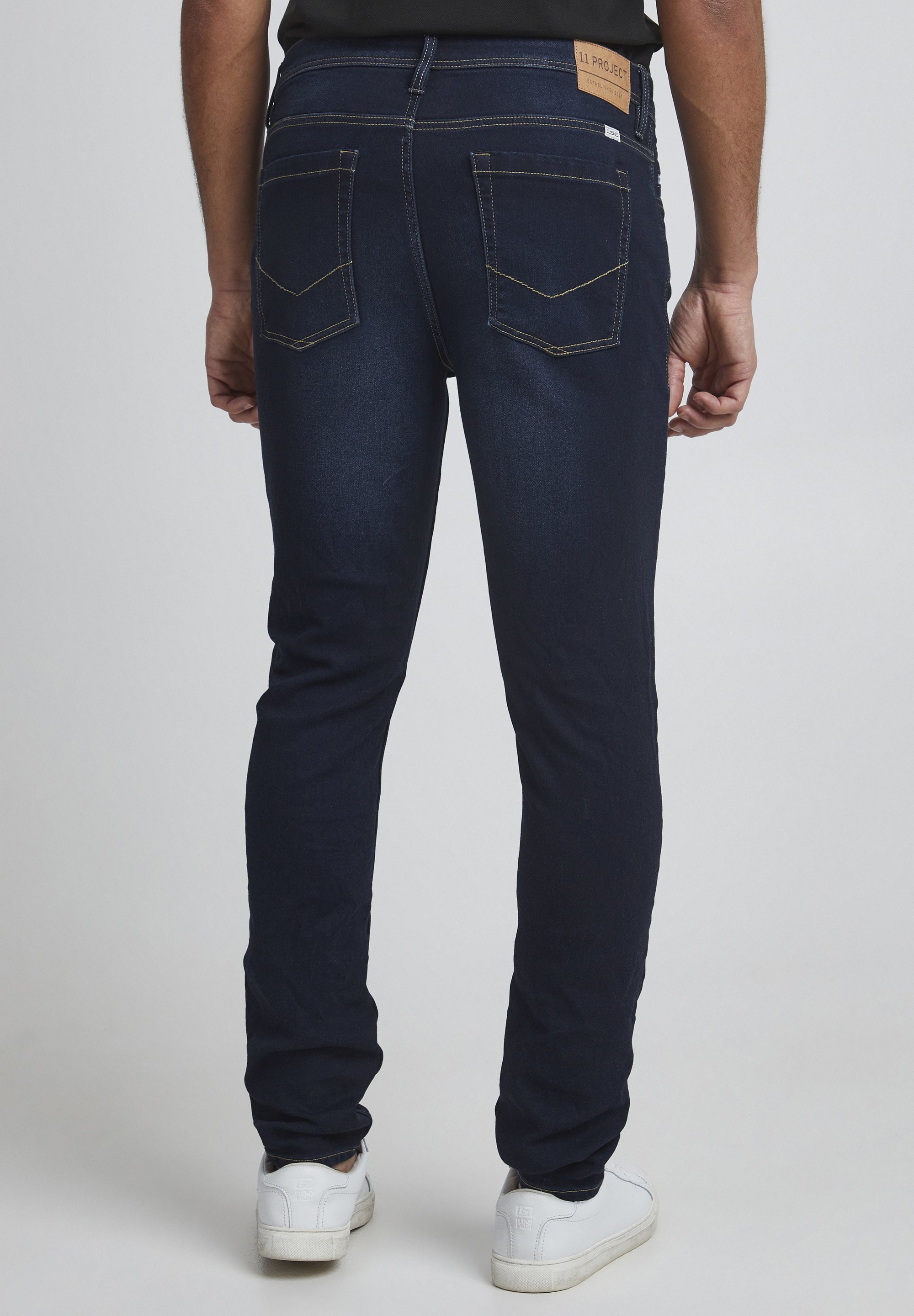 11 Projet PRBERGSON - Jean slim - denim bleu foncé