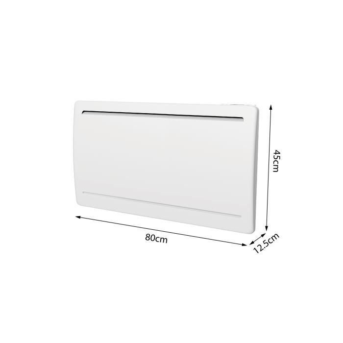 Radiador eléctrico fijo de inercia seca cerámica OCEANIC Rubis de 1500 W - Diseño curvo - Blanco - NF
