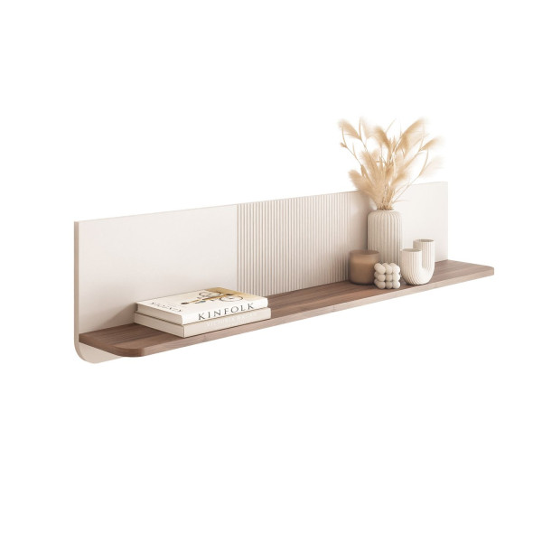 Półka wisząca ścienna NAVANI 120 cm kaszmir/orzech