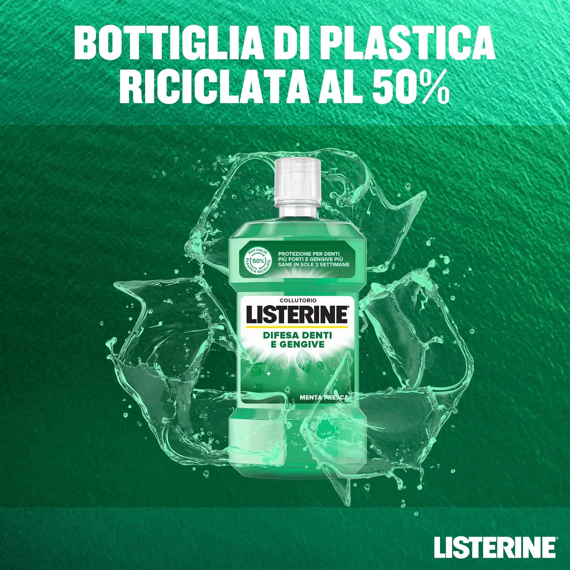 LISTERINE Enxaguante bucal Listerine para dentes e gengivas 500 ml com efeito prolongado