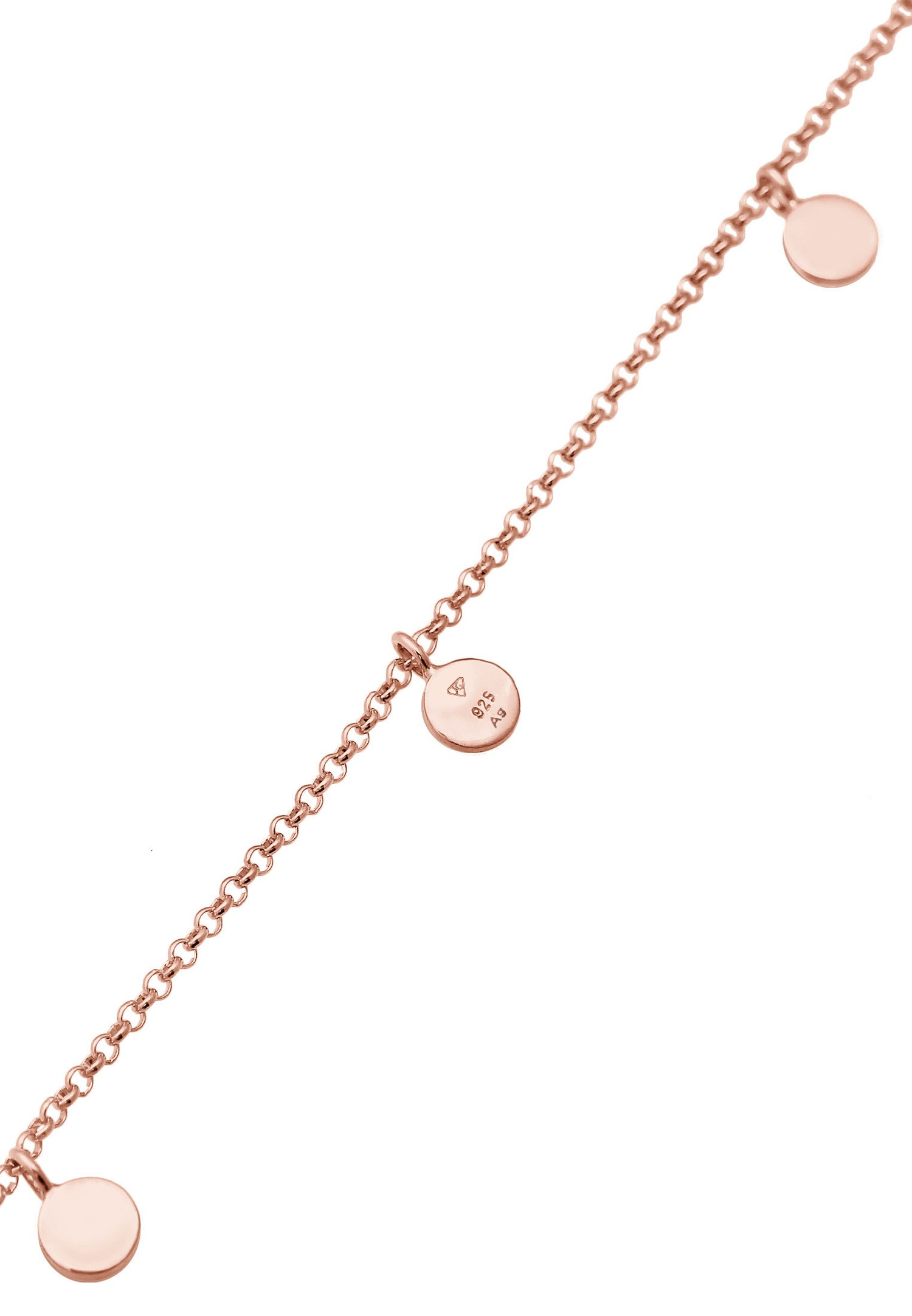 Elli Pendentif femme choker plaquette style boho en argent 925 sterling