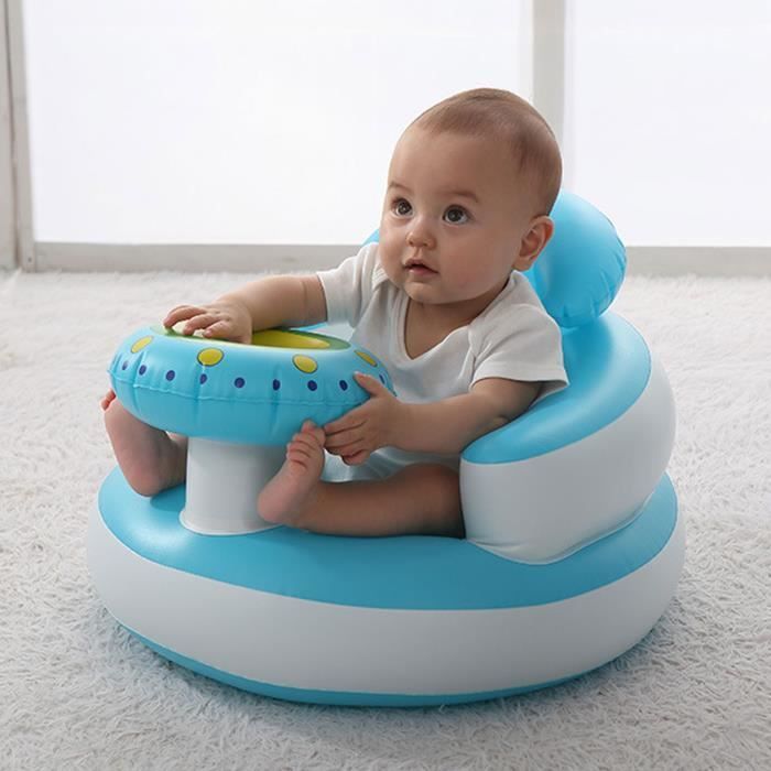 Asiento inflable para bebé Shipenophy, silla de baño inflable plegable para bebé, silla de baño cómoda de PVC para bebé