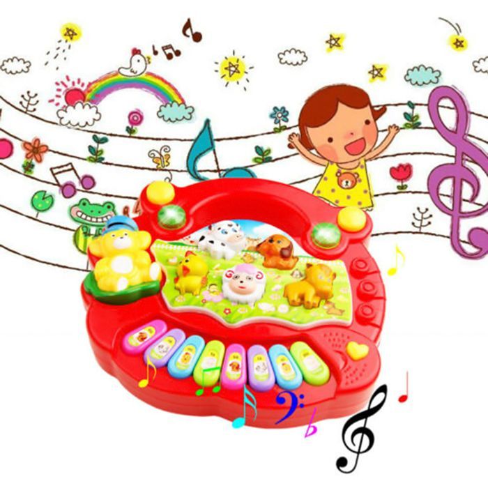 Brinquedos educativos para crianças, piano, música, animais da fazenda, instrumento musical, presente para bebê