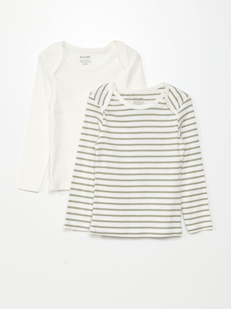 Conjunto de 2 camisetas de manga larga - VERDE