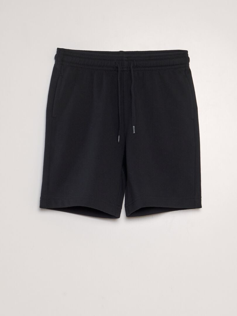 Bermudashorts van French terry - zwart