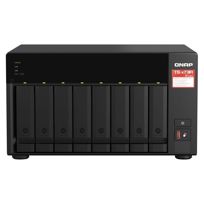 Server NAS (Network Attached Storage) - QNAP - TS-873A-8G - Processore AMD Ryzen quad-core da 2,5 GbE