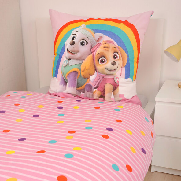Bettwäsche Paw Patrol, 135 x 200 cm, rose