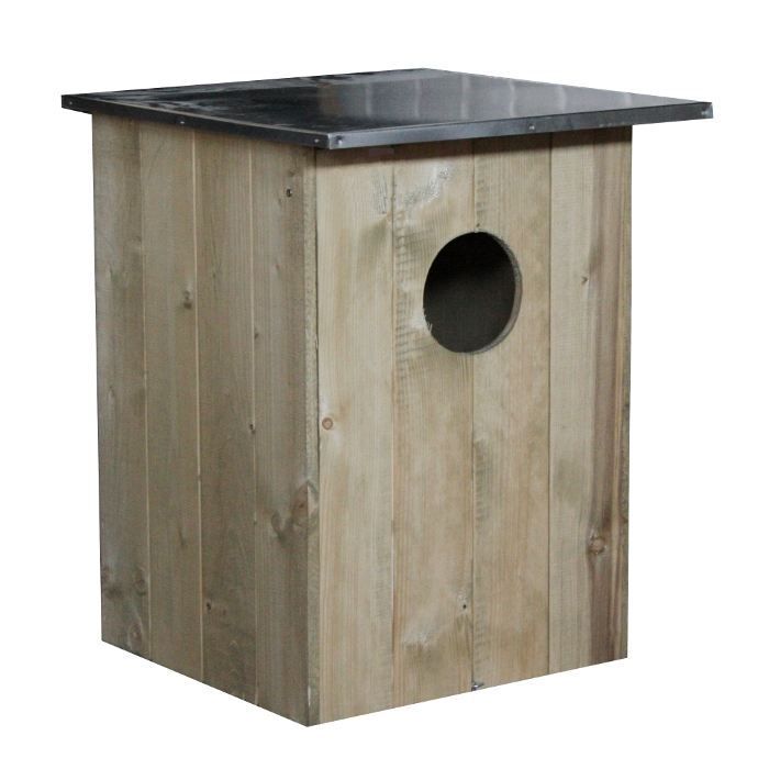 Nichoir pour chouette hulotte - Esschert Design - Bois massif - 47,5 x 47,5 x 59,7 cm
