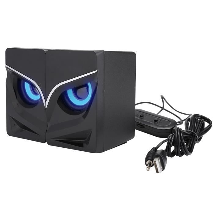 Subwoofer, suono stereo, lettore musicale con luce blu colorata e accattivante, soundbox portatile USB 2.1 per PC