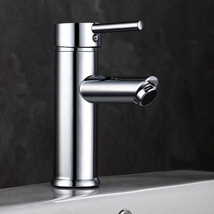 Grifo de baño - PZCC - Moderno - Metal de alta calidad - Agua caliente y fría regulable - Gris