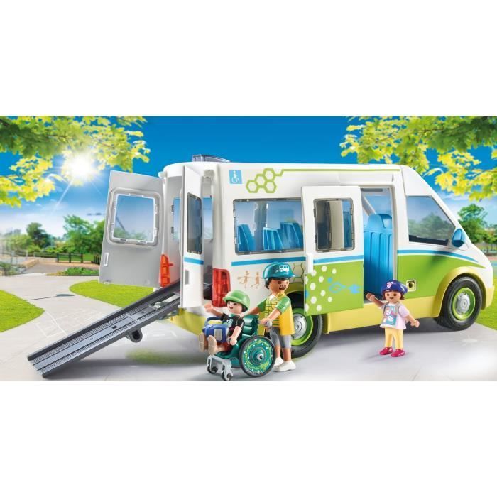 PLAYMOBIL 71329 Bus scolaire, City Life, L'école, 53 pièces, Dès 4 ans