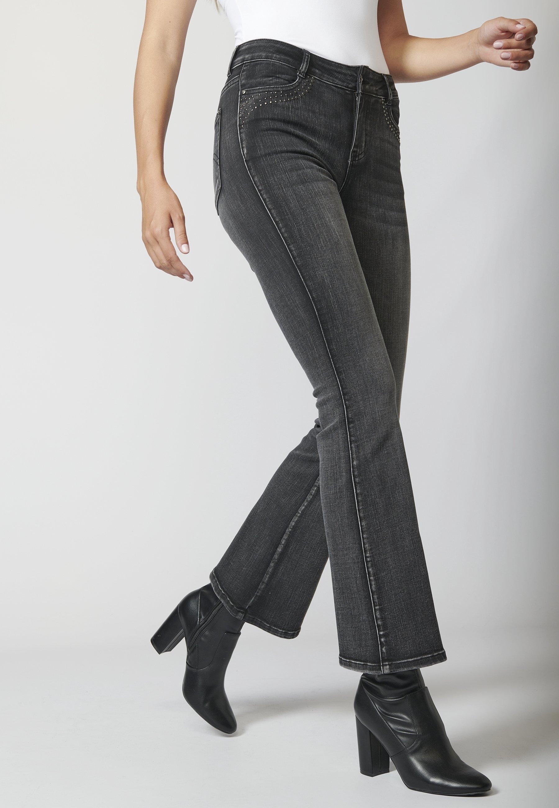 Koroshi Bootcut jeans - grijze denim