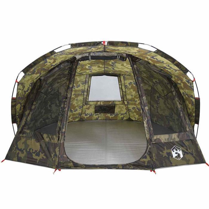Tienda de campaña de camuflaje impermeable para 5 personas vidaXL, ideal para pesca, acampada, jardín o como refugio al aire libre (4009394)