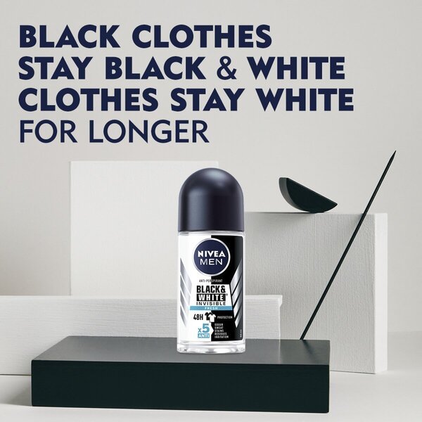 NIVEA Men Black & White Invisible Fresh antiperspirantni roler 50ml