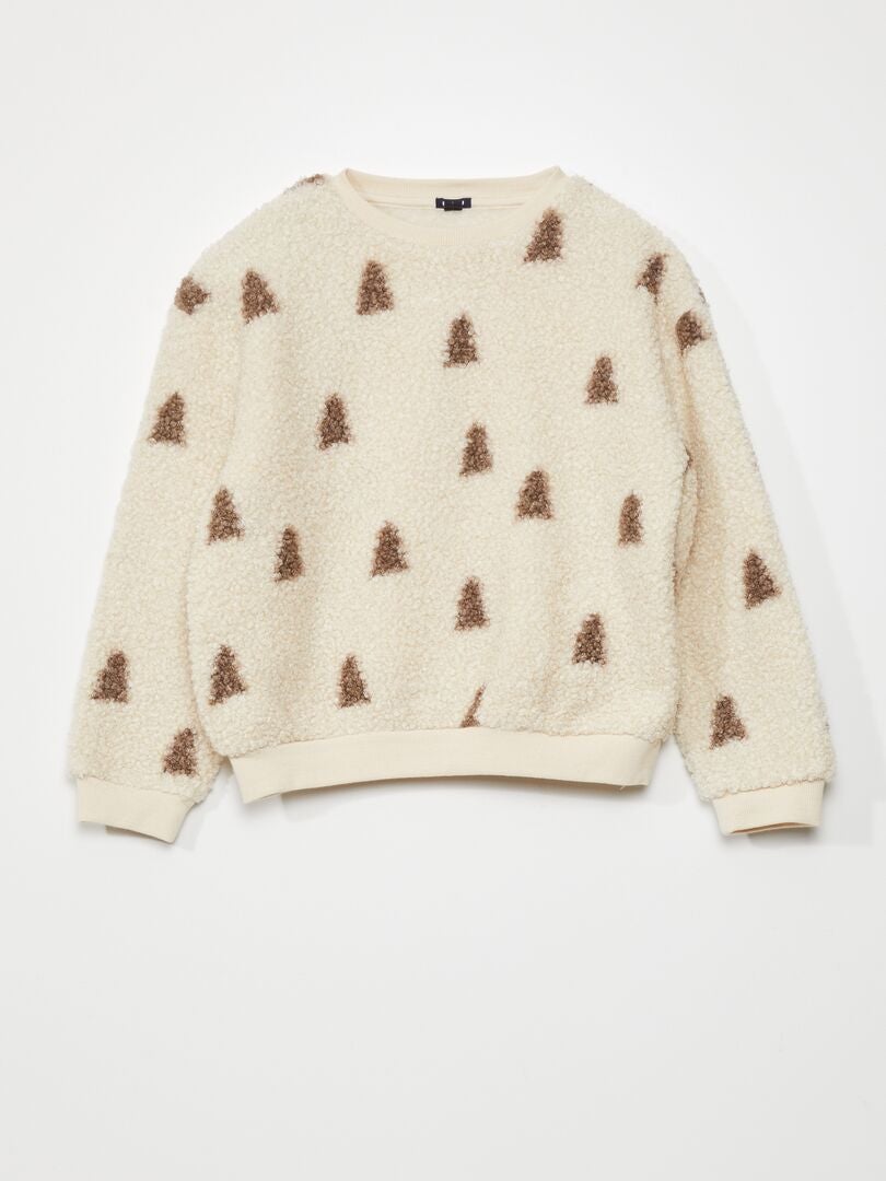 2-delt pyjamassæt (sweatshirt + bukser) - BEIGE